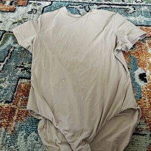 SKIMS Beige Short Sleeve Bodysuit